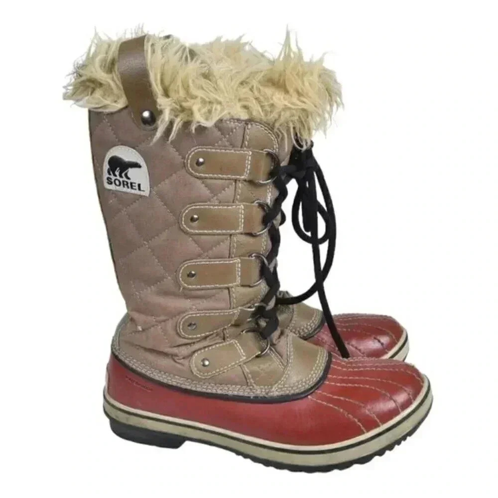 Sorel Trail Autumn Bronze Tofino  Joan of Arctic Snow Winter Boots Brown Red 6